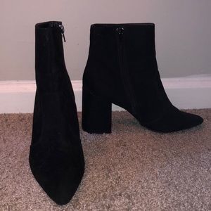 Charlotte Russe Black Suede Chunky Boot